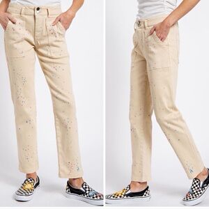 EASEL Jeans with Paint Splatter